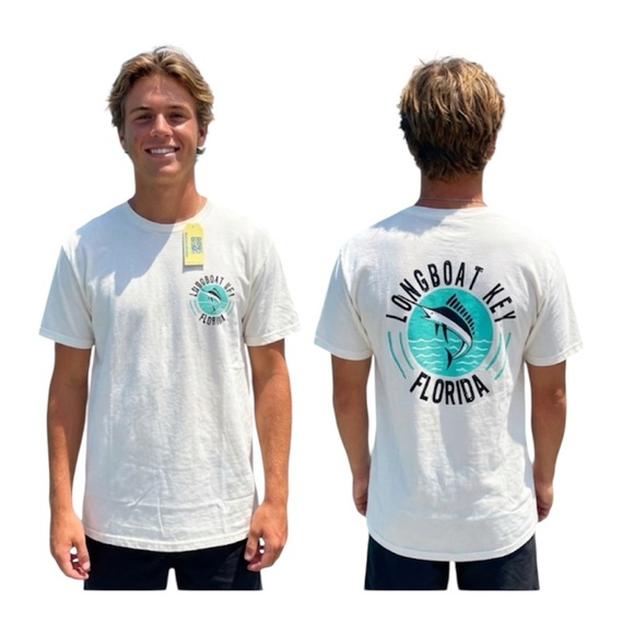 Gildan Other - Gildan White Graphic Beach T-Shirt 100% Cotton Size: Medium